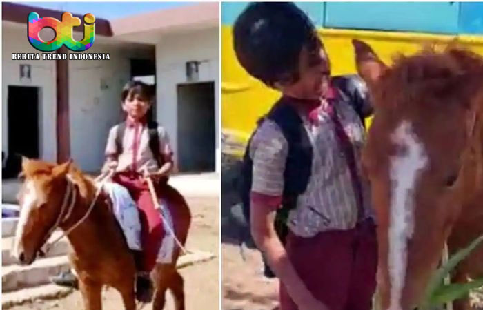 Bocah Ini Jadi Viral Setelah Setiap Hari ke Sekolah Menunggangi Kuda
