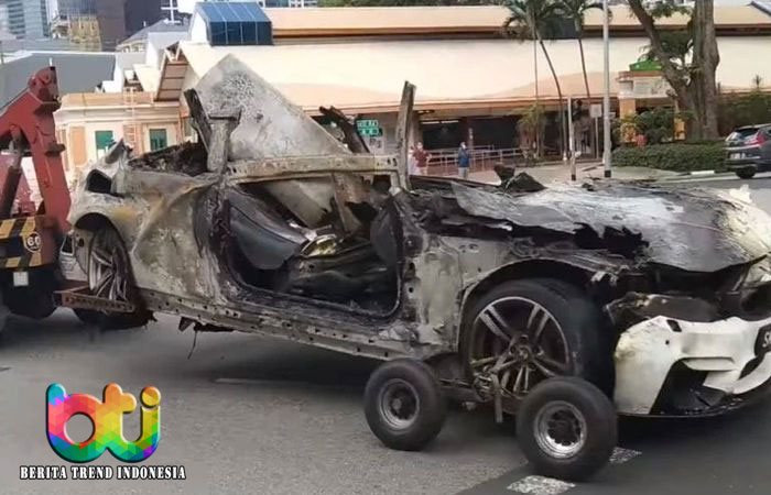 Kecelakaan Maut BMW Singapura, Pacar Pengemudi Masuk ICU dengan Luka Bakar 80 Persen