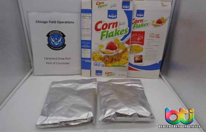 Diselundupkan Bersama Sereal Jagung, 20 Kg Kokain Berhasil Disita Otoritas